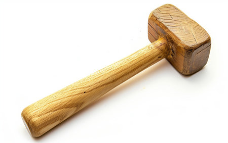 The Precision of the Rubber Mallet On White Background Generative By Ai.の素材