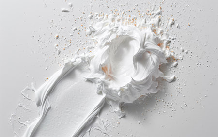 Classic Shaving Cream Display On White Background Generative By Ai.の素材