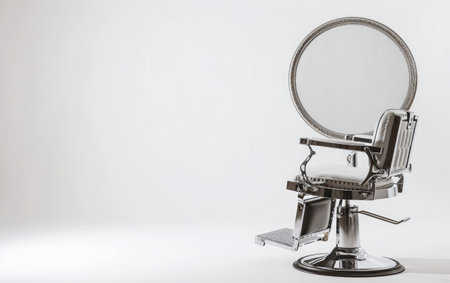 Professional Barber Mirror On White Background Generative By Ai.の素材