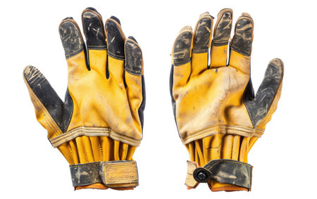 Heavy-duty Construction Hand Protection On White Background Generative By Ai.の素材