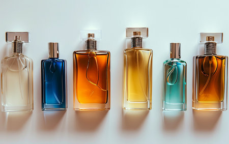 Men's Fragrance Sampler Unveiled On White Background Generative By Ai.の素材