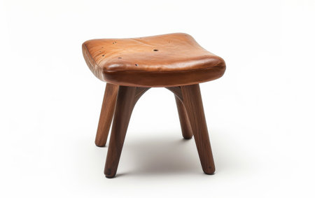 Corner Stool in Modern Design On White Background Generative By Ai.の素材