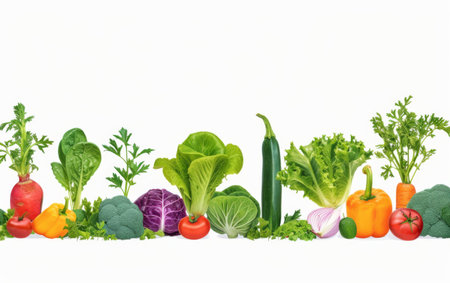 Community Garden for World Food Day On White Background Generative By Ai.の素材