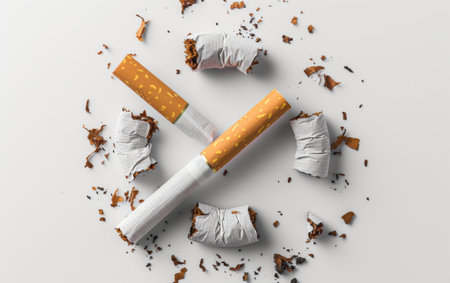 World No Tobacco Day's Anti-Smoking Poster On White Background Generative By Ai.の素材