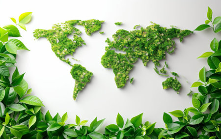 Sustainable Living Banner for World Environment Day On White Background Generative By Ai.の素材