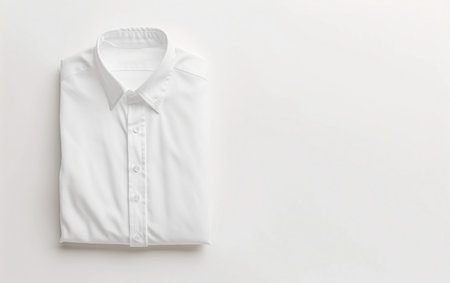 Embracing the Collarless Dress Shirt On White Background Generative By Ai.の素材