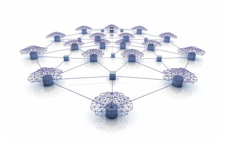 Cloud Computing Network Diagrams Unveiled On White Background Generative By Ai. On White Backgroundの素材