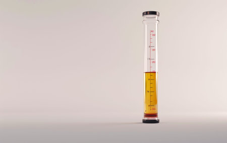 Graduated Cylinder for Accurate Measurement On White Background Generative By Ai. On White Backgroundの素材
