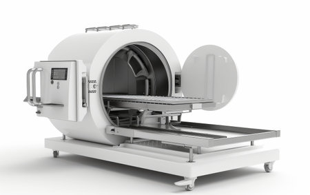Laboratory Autoclave Machine On White Background Generative By Ai.の素材