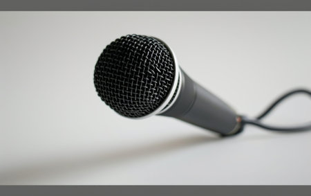 The Essential Computer Microphone On White Background Generative By Ai.の素材