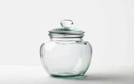 Glass Jars for Practical Use On White Background Generative By Ai.の素材
