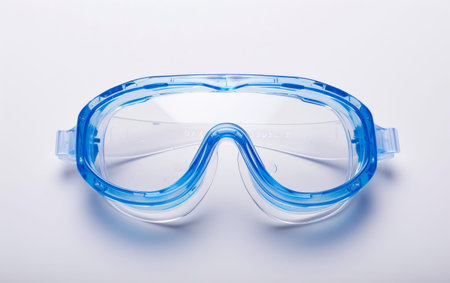 The Importance of Laboratory Safety Goggles On White Background Generative By Ai.の素材