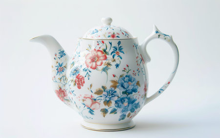 Porcelain Creamer Pitcher for Sophisticated Dining On White Background Generative By Ai.の素材