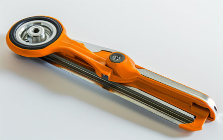 Mastering Crafts with the Rotary Cutter On White Background Generative By Ai.の素材