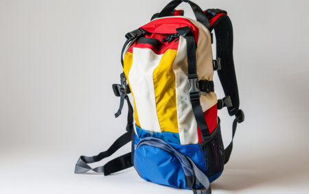 Elevating Performance with Cycling Hydration Packs On White Background Generative By Ai.の素材