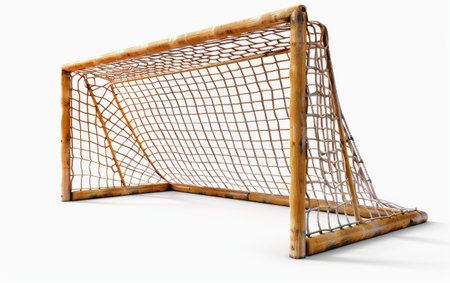 Field Hockey Goal Essentials On White Background Generative By Ai.の素材