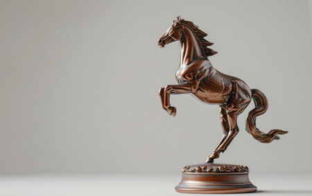 The Prestigious Horse Racing Trophy On White Background Generative By Ai.の素材