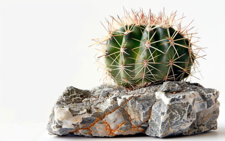 Exploring the Beauty of Cacti On White Background Generative By Ai.の素材