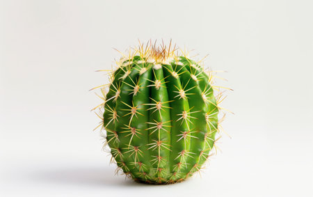 The Unique Charm of Potted Cacti On White Background Generative By Ai.の素材