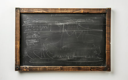 The Power of the Classic Chalkboard On White Background Generative By Ai.の素材