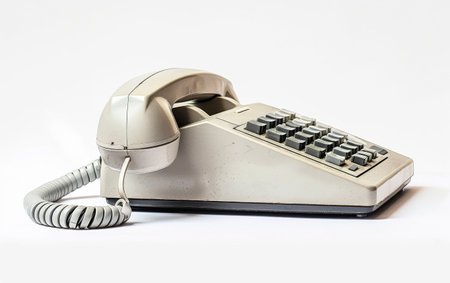Embracing Communication Freedom with a Cordless Phone On White Background Generative By Ai.の素材
