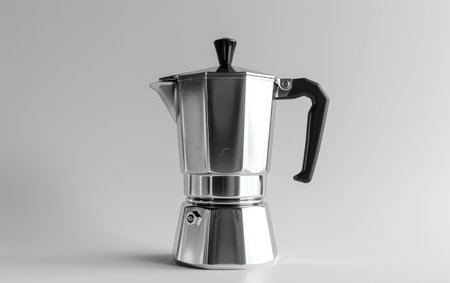 Rediscovering Richness with a Vintage Coffee Percolator On White Background Generative By Ai.の素材