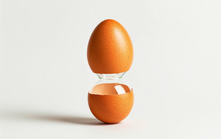Perfecting Cooking with the Essential Egg Timer On White Background Generative By Ai.の素材