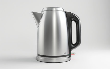 Mastering Quick Boiling with the Electric Kettle On White Background Generative By Ai.の素材