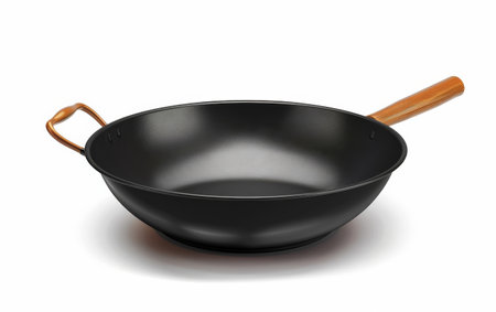 Exploring Stir-Fry Mastery with the Electric Wok On White Background Generative By Ai.の素材