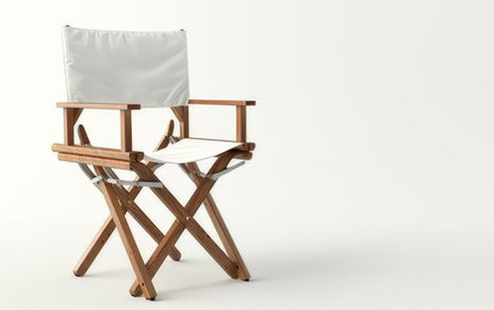 Elevating Portability with the Folding Chair On White Background Generative By Ai.の素材