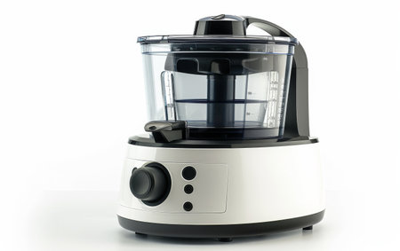 Redefining Efficiency with the Essential Food Processor On White Background Generative By Ai.の素材