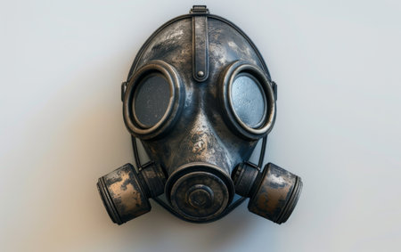 Elevating Safety with the Protective Gas Mask On White Background Generative By Ai.の素材