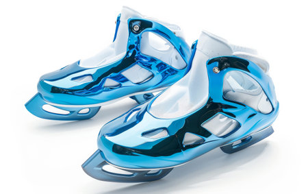 Navigating Skate Care with Hockey Accessories On White Background Generative By Ai.の素材