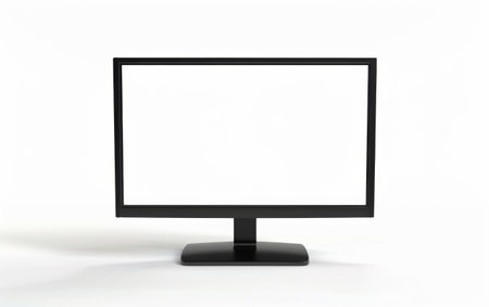 The Elegant Monitor Perspective On White Background Generative By Ai.の素材