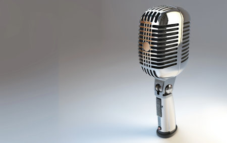 A Visual Exploration of the Microphone On White Background Generative By Ai.の素材