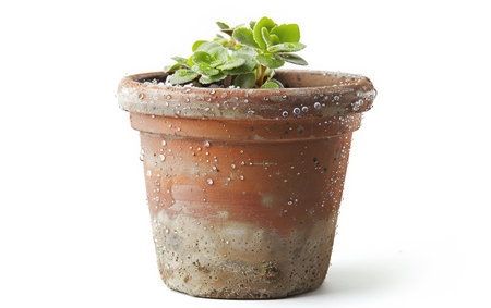 Stylish Plant Pots for Green Homes On White Background Generative By Ai.の素材