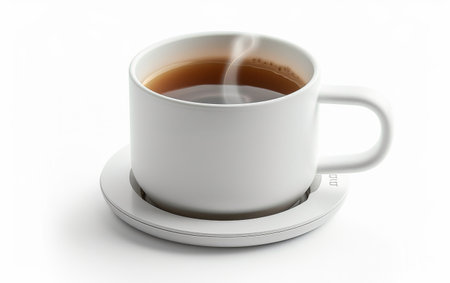The Mug Warmer's Embrace On White Background Generative By Ai.の素材
