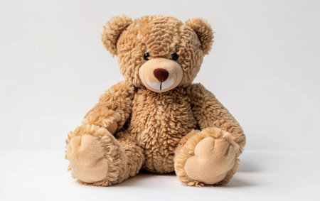 Plush Teddy Bear for Warm Hugs On White Background Generative By Ai.の素材