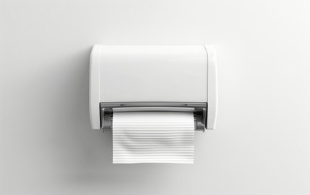 The Sleek Touch of Towel Dispensing On White Background Generative By Ai.の素材
