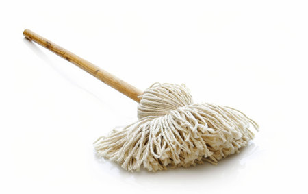 The Art of Mop Mastery On White Background Generative By Ai.の素材