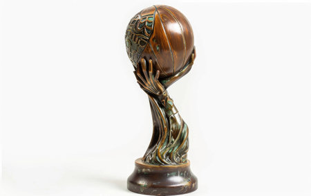 Championship Trophy Triumph On White Background Generative By Ai.の素材