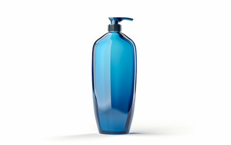 Unveiling the Shampoo Bottle On White Background Generative By Ai.の素材