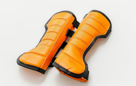 Martial Arts Shin Guards Chronicles On White Background Generative By Ai.の素材