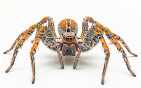 The Stealthy World of the Pirate Spider On White Background Generative By Ai.の素材