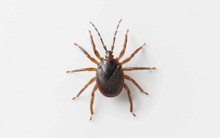 The Hidden Dangers of Ticks On White Background Generative By Ai.の素材