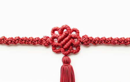 Chinese Knotting On White Background.の素材