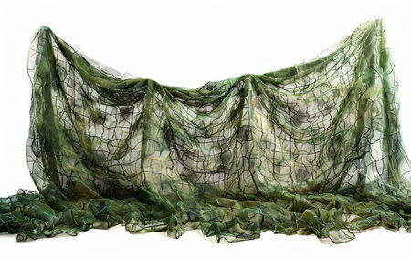 Camouflage Net On White Background.の素材