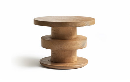 Elevating Home Decor with Stylish Side Tables On White Background.の素材