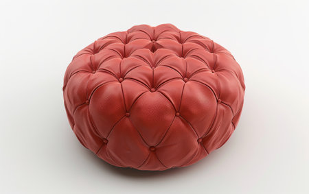 Stylish Poufs for Relaxed Living Spaces On White Background.の素材