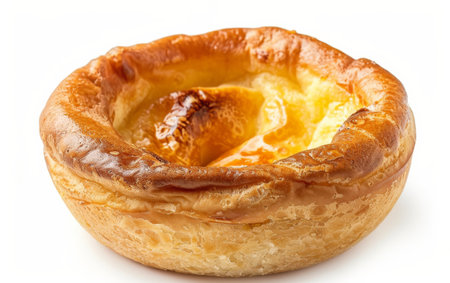 Mastering the Art of Yorkshire Pudding On White Background.の素材